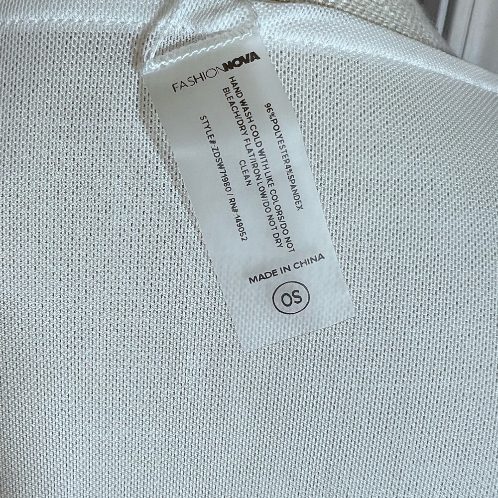 Fashion Nova White Swim Coverup - Picture 4 of 4